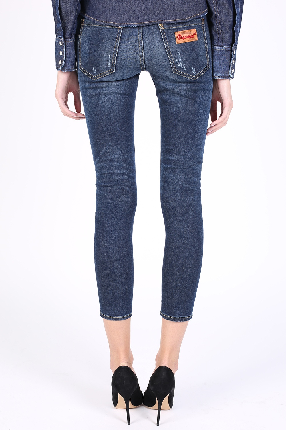 Dsquared2 'Medium Waist Cropped Twiggy Jean' jeans | Women's